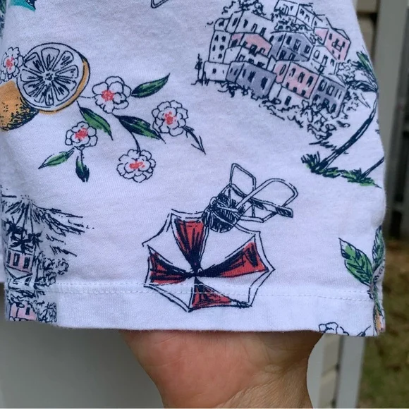 OLD NAVY Womens Size 3X Short Sleeve Top Blouse Shirt Beach Sailing Boat Print - Picture 5 of 10